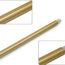 Antrader M10 Threaded Extension Rod 12pcs Lighting Fixture Stems with 3pcs 180 Degree Sloped Ceiling Adapters for Light Fixture Parts Replacement 12-inch Length Gold Color