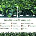 ODTORY Artificial Ivy Privacy Fence Wall Screen: 5FT X10FT (50 sqft) UV-Anti Faux Boxwood Roll Panels Greenery Backdrop Ivy Vine Leaf Hedges Fence Panels for Indoor Outdoor Green Decor