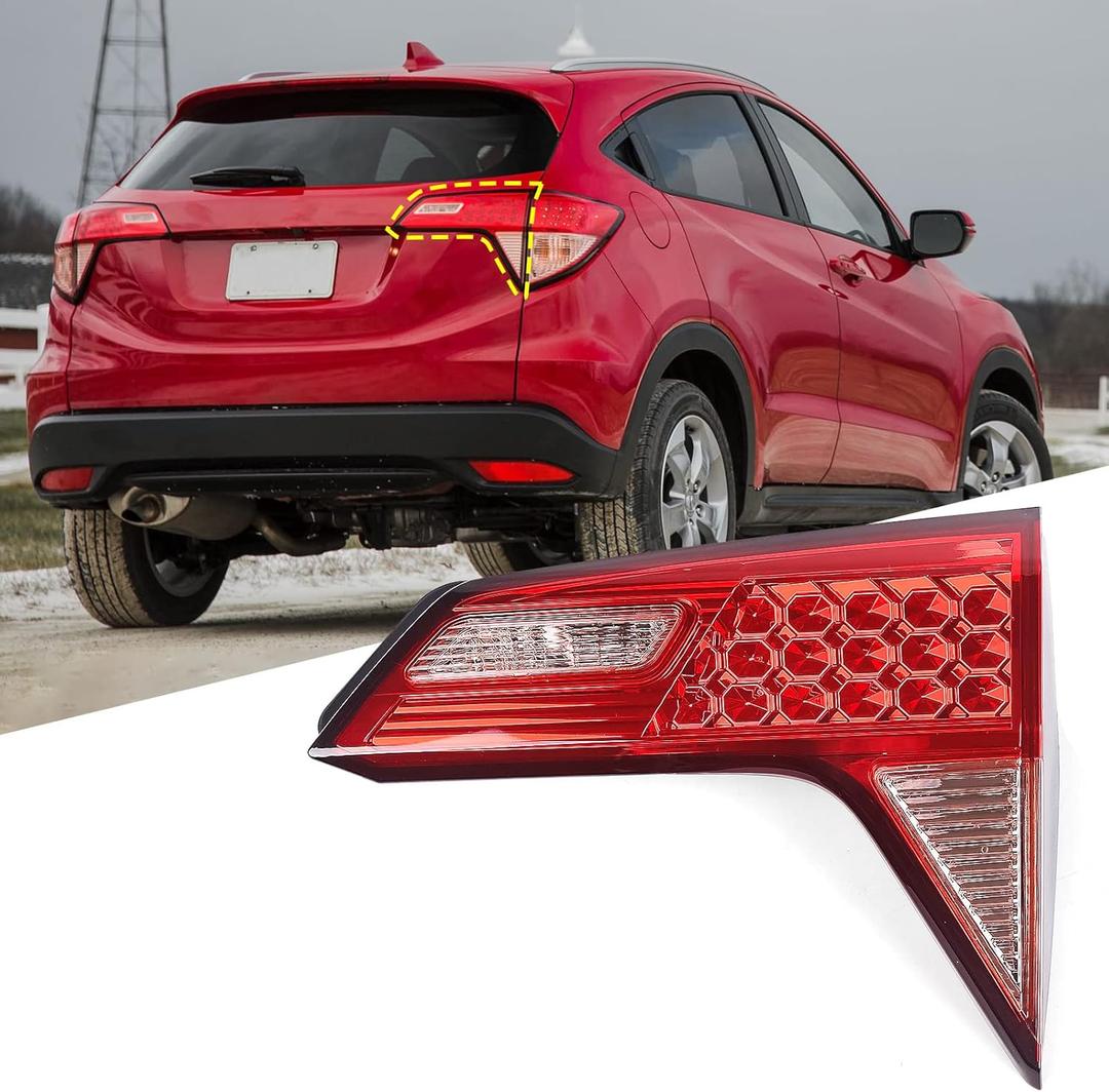 Huray Inner Tail Light for Honda HRV 2016 2017 2018 Taillight Assembly Brake Lamp Replacement 34150-T7S-A01 Passenger Side (Right)