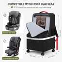 RAINSMORE Padded Car Seat Travel Bag for Airplane with Spinner Wheels, Large