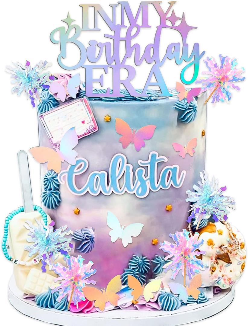 LaVenty In My Birthday Era Cake Decoration Party Decorations Birthday Girls Theme Photo Backdrop Era Music Fans Lover Party Supplies