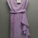 Wedtrend Women's Bridesmaid Dresses Short Prom Dress Ruffle Semi Formal Cocktail Dresses Floral Homecoming Dress (X-Large, Lavender)