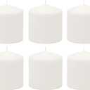 Stonebriar Unscented White Tall Pillar Candles, 18 Hour Burning Candle Pillars, Perfect for Decor, Weddings, Emergencies 3" X 3", 12 count