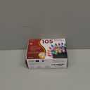 Warm Multi Color Christmas Lights - 20 ft String of 105 Incandescent Mini Bulbs Multifunctional Lighting Modes, for Decorative, Bedroom, Outdoor, Xmas Twinkle Tree Lights with Green Wire Total 21.6 ft, Green - Multicolor Lights, 105