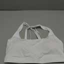 RUNNING GIRL Sports Bras for Women,CrissCross Back Padded Strappy Sports Bras Medium Support Workout Bra Push up(WX3049 White L)