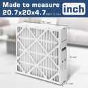 2 Packs Upgraded FLRQB5AH21M11 MERV 13 20.7"x20"x4.7" Filter Compatible with Trane FLRQB5AH21M11 FLRQB5AH21M13 Air Filter, Replacement for QuikBox Media Filter