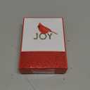 Graphique Cardinal and Joy Holiday Cards | Pack of 15 Cards with Envelopes | Christmas Greetings | Red and Clear Glitter Accents | Boxed Set | 3.25" x 4.75"