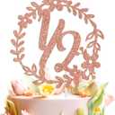 3 x 1/2 Birthday Cake Topper, Half Way to One, Floral Flower Theme Happy 6 Months/Baby First Birthday/Baby Shower Party Decorations Supplies