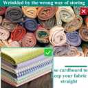 LDHHYH 200 Pack 7.5 x 10.5 Inch Fabric Organizer Boards, Comic Book Boards for Fabric Storage, Thickened Fabric Backing Boards Poster Board for Folding and Storing Cloth Straight