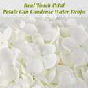 MARTINE MALL 5Pcs 21in Hydrangea Artificial Flowers, Latex Real Touch Hydrangeas Lifelike Large Hydrangea Flowers for Home Decor Party Arrangements Wedding Bouquets Centerpieces (White)