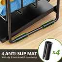 Cisily 2-Tier Kitchen Sink Caddy Organzier Rack with Flexible Dish Brush Holder, Sponge Holder for Kitchen Sink Countertop Organization Storage,Home Decor Accessories Essentials Stainless Steel