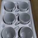 VEWEET Coffee Mugs Set of 6, 16 OZ Large Coffee Cups Set, White Mug Sets Ceramic Mugs Set with Big Handle, Microwave Dishwasher Safe, Series Fiona