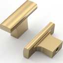 Asidrama 10 Pack Champagne Bronze Kitchen Cabinet Knobs for Dresser Drawers - Zinc Hardware (Single Hole Knob)