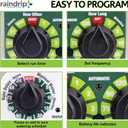 Raindrip R675CT Analog 3-Dial Water, Sprinkler Timer with Rain Delay for Drip Irrigation, Garden, Self-Watering