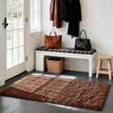 Brown 2x6 Area Rugs for Bedroom, Fluffy Shag Rug Small Rug Bedroom Carpet