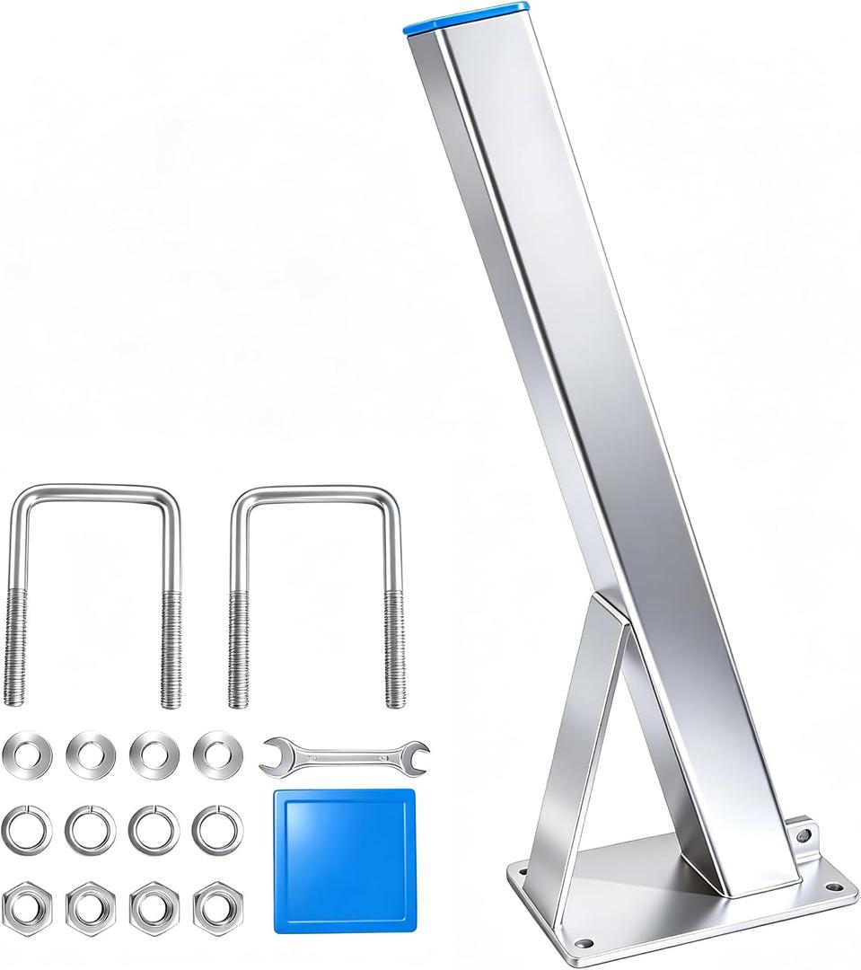 Boat Trailer Winch Stand with U-Bolts,4mm Hot-Dip Galvanized Steel