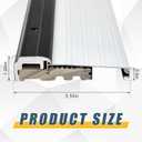 Blulu 36" Aluminum Exterior Door Threshold 5 5/8" Swing Threshold Silver Heavy Duty Aluminum Door Sill Pan for Weatherproof & Easy Install for Residential/Commercial Use (1 Pcs), 5 5/8" Wide x 36"