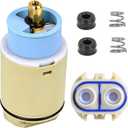 RP70538/RP73625 Single Function Pressure Balance Cartridge Replacement, Shower Cartridge Compatible with Peerless/Delta Single Handle Tub/Showers Faucet (RP73625 Check Valve Included)