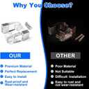 Transparent Acrylic Shower Door Towel Bar Bracket Compatible with Alumax/Basco Framed Sliding Glass Shower Door Towel Bars Features Polished Chrome Covers - Set of Two Brackets