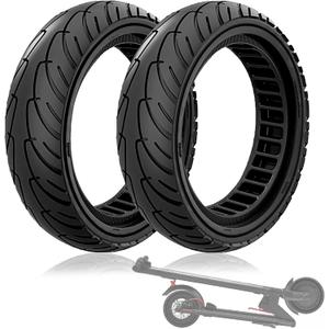 8.5x2.0 Inch Solid Scooter Tire, Fit for 50/75-6.1 8 1/2x2 10x2.0 10x2.125 Orignal Tire, Fit for isinwheel S9 pro VOLPAM SP06/ SPT7/ SP03 Electric Scooter Front Rear Tire, Black 2pcs