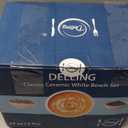 DELLING Soy Sauce Dish 4 Oz Dipping Bowls Set of 6, White Porcelain Dip Bowls - Small Ceramic Bowls for Condiment Ketchup BBQ Charcuterie, Stackable Dishwasher Safe