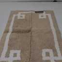 Madison Park Evan 100% Cotton Bathroom Rug Non Slip Backing-Luxrurious Tufted Plush Bath Mat Absorbent, Quick Dry, Spa Design Shower Room Dcor, 20x30, Taupe