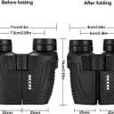 Occer 12x25 Compact Binoculars for Adults and Kids, Large Eyepiece Waterproof Binocular with Low Light Vision,High Powered Easy Focus Binoculars for Bird Watching,Outdoor Hunting,Travel,Sightseeing