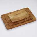 Vesta Homes Cutting Boards for Kitchen, Large Wood Chopping Board Set of 3 | Acacia Charcuterie Board | Wooden Trays for Meat, Serving Board for Fruit, Vegetables and Cheese | (15x10, 12x8, 9x6 inch)