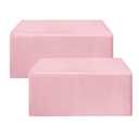 HolidayIdeas Fitted Pink Tablecloths for 6 Foot Tables - 72 x 30 Inch - 2 Pack Rectangle Polyester Fabric Table Cover for Folding Table, Valentines Parties, Birthday, Trade Show