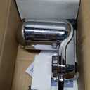 PUR Plus Vertical Faucet Mount Water Filtration System, Lead-Reducing Filter, Great-Tasting, Easy Install, Lasts 100 Gallons, Faucet Water Filter, Compatible with Sinks with External Aerators, Chrome