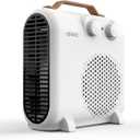 shinic Portable Electric Space Heaters for Indoor Use, 1500W/750W Fast Heating Under Desk Heater Fan with Thermostat, Safe and Quiet Small Space Heater for Bedroom Office Bathroom Basement, White