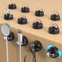 3 x 8-Pack Magnetic Cable Clips Cord Organizer, 360 Swivel Cable Holder with 8mm Slot for Phone Charging Cord, HDMI, USB, Strong Adhesive for Desk, Nightstand, Wall, No-Residue Removal