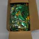50FT St. Patrick's Day Tinsel Garland Shamrock Hat Green Gold Metallic Tinsel Twist Garland for Irish Saint Patricks Day Party Home Decor Indoor Outdoor Decoration