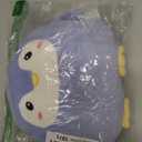 Soft Flat Purple Penguin Plush Hugging Pillow Cute Blue Penguin Stuffed Animal with Crown Plushies Toys Kids Anime Cushion for Birthday, Valentine's Day, Christmas