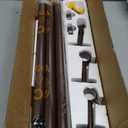 YaFex Heavy Duty Curtain Rods 32-150 Inch, 1 Inch Adjustable Bronze Curtain Rod for Windows, Extra Long Window Treatment Rods with Aluminium Finials, Easy Installation