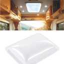 Kojem 18" x 26" RV Skylight Replacement Cover Compatible with RV Camper Food Truck Motorhome Roof Sunroof Fit Outer Dome Cover 14" x 22" RV Shower Skylight Openings Roof Vent Cover White