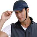 Lightweight Safety Bump Cap - Breathable Baseball Style Protective Hat with Reflective Stripes, Size: Micro Brim