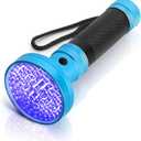 100 LED 395nm UV Flashlight Black Light, Portable Ultraviolet Torch for Pet Urine Detection, Stains, Scorpions, and Bed Bugs  High Power UV Lamp (Batteries Not Included) (Blue)
