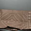 Wonnitar Outdoor Rug 6x9, Waterproof Patios Rug Reversible Plastic Straw Rug, Large Outside Area Rug, Portable Indoor Outdoor Carpet for Picnic Balcony Backyard Porch Deck (Beige & Brown,6'x9')