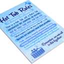 NEW Hot Tub Rules Novelty Sign - A4 size Waterproof, Suitable for Indoor or Outdoor Use. Novelty Gift for a Hot Tub Owner or for holiday accommodation.