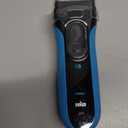 Braun Electric Series 3 Razor with Precision Trimmer, Rechargeable, Wet & Dry Foil Shaver for Men, Blue/Black, 4 Piece