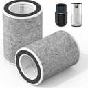 HP201 Replacement Filter Compatible with Shark HP200 HP300 Series HP201 HP202 HP302 HC501 HC502 Air Purifi-er MAX, 3-in-1 H13 True HEPA Filter, Part # HE2FKBAS, HE2FKBASMB, 2 Pack