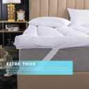 Extra Thick Mattress Topper Full Bed Size.Breathable Cooling Mattress Pad Cover.100% Cotton Pillow Top Quilted Mattress Protect Bed Mattress Topper.1400GSM Soft Down Alternative Fill (54 * 75'')