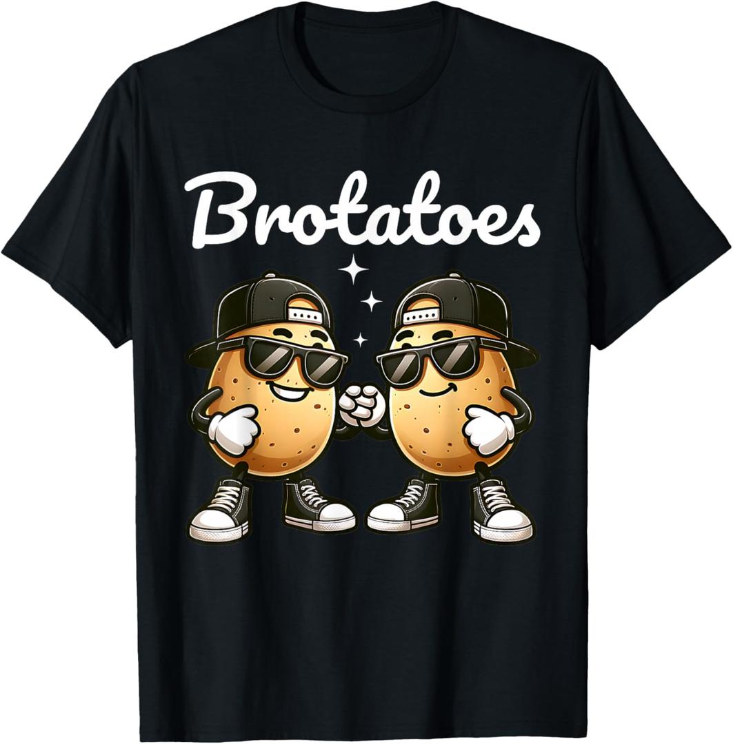 Best Friend Potato Pun Funny Matching Boys Bestie BFFs Kids T-Shirt L