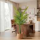 Artificial Palm Tree, ANTING 5FT Tall Faux Palm Tree with Black Base Pot, Artificial Plants with Lifelike Leaves for Outdoor Indoor Home Living Room Office Porch Decor