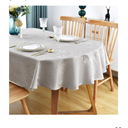 Wolkemer Shiny Oval Jacquard Tablecloth 60 x 84 Inch Gray Floral Countryside Leaves Damask Patterns Table Cloth Glossy Fabric Table Cover for Dinner Kitchen