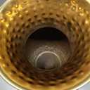 Deco 79 Metal Decorative Vase Hammered Spotted Centerpiece Vase with Fluted Top, Flower Vase for Home Decoration 10" x 10" x 13", Gold