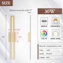 Modern LED Wall Sconce Gold Dimmable LED Vanity Lights Bathroom Lighting Fixtures Over Mirror Long Wall Light for Bathroom Dining Room, L24Inch 5CCT