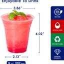 JOLLY CHEF 12 oz Clear Plastic Cups, 1000 Pack Disposable Clear Drinking Cups, Cold Party Drinking Cups for Ice Coffee, Picnics, Ceremonies, BBQ, Wedding, Birthday, Party, Christmas