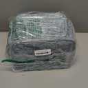 Large Makeup Bag, Portable Travel Makeup Bag Organizer for Women Girls with Makeup Brush Compartment & Two Side Pockets, Cosmetic Travel Bag Vertical Storage Toiletry - Floral Blue (MEDIUM, Dark Blue)